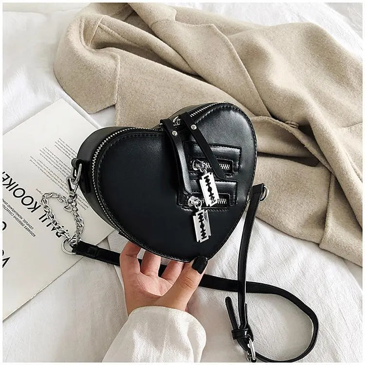Heart Shaped  Zipper  Bag