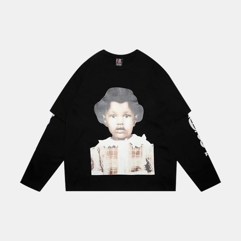Baby Image Fake Two Piece T-shirt