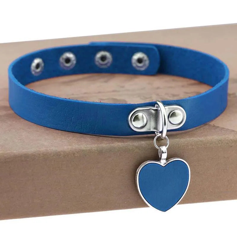 Love Heart Pendant Choker