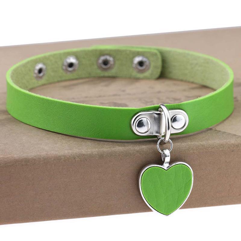 Love Heart Pendant Choker