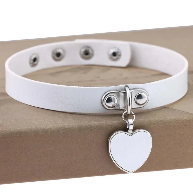 Love Heart Pendant Choker
