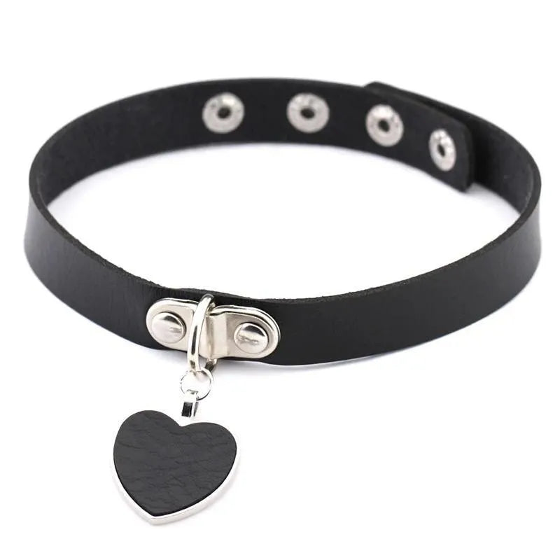 Love Heart Pendant Choker