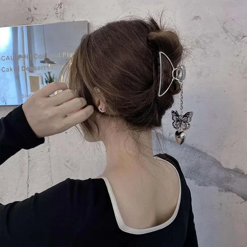 Silver Butterfly Hairpin