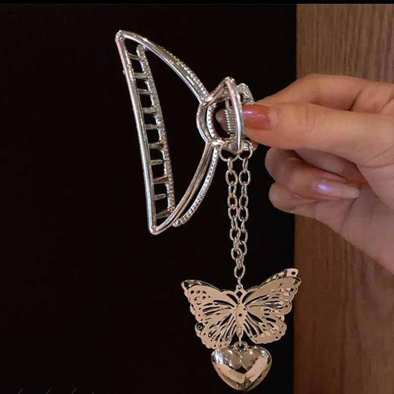 Silver Butterfly Hairpin