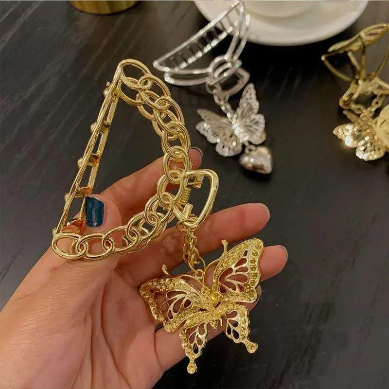 Silver Butterfly Hairpin