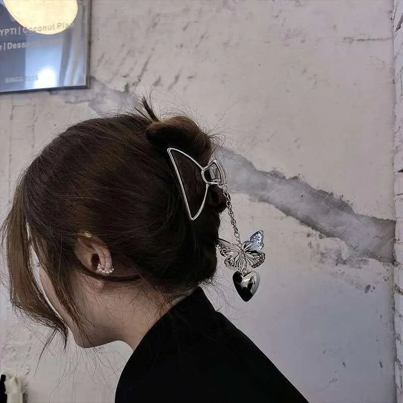 Silver Butterfly Hairpin