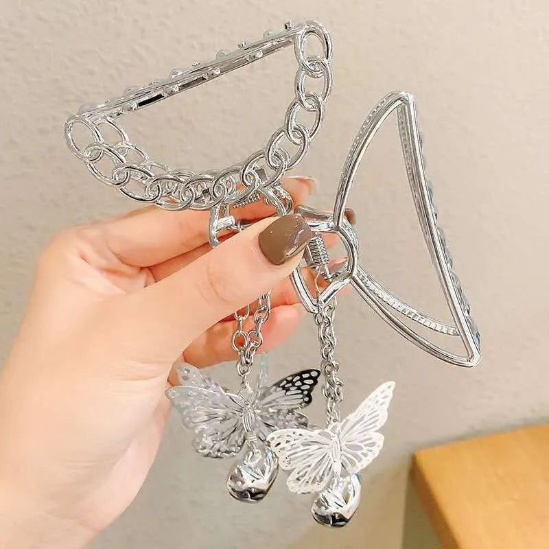 Silver Butterfly Hairpin
