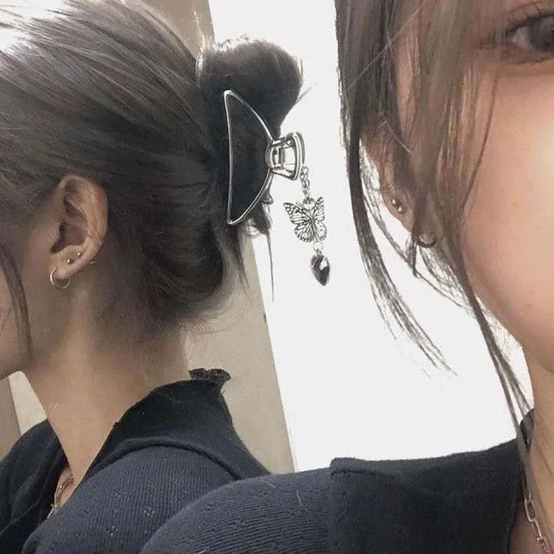Silver Butterfly Hairpin
