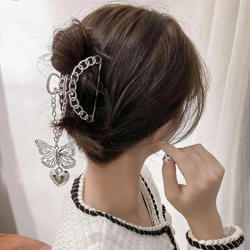 Silver Butterfly Hairpin