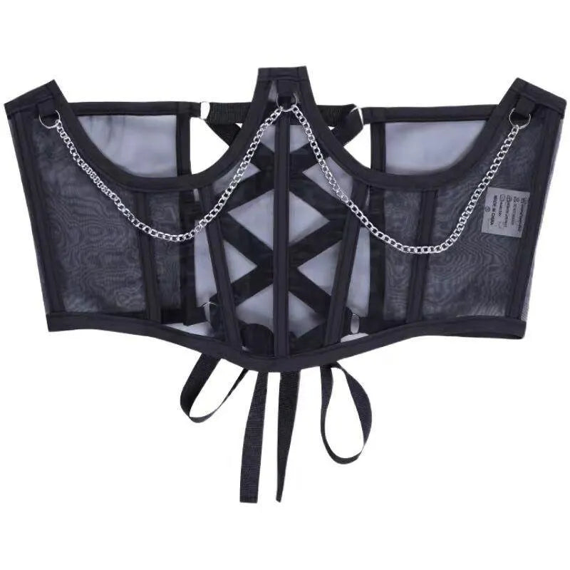 Mesh Waist Corset Top