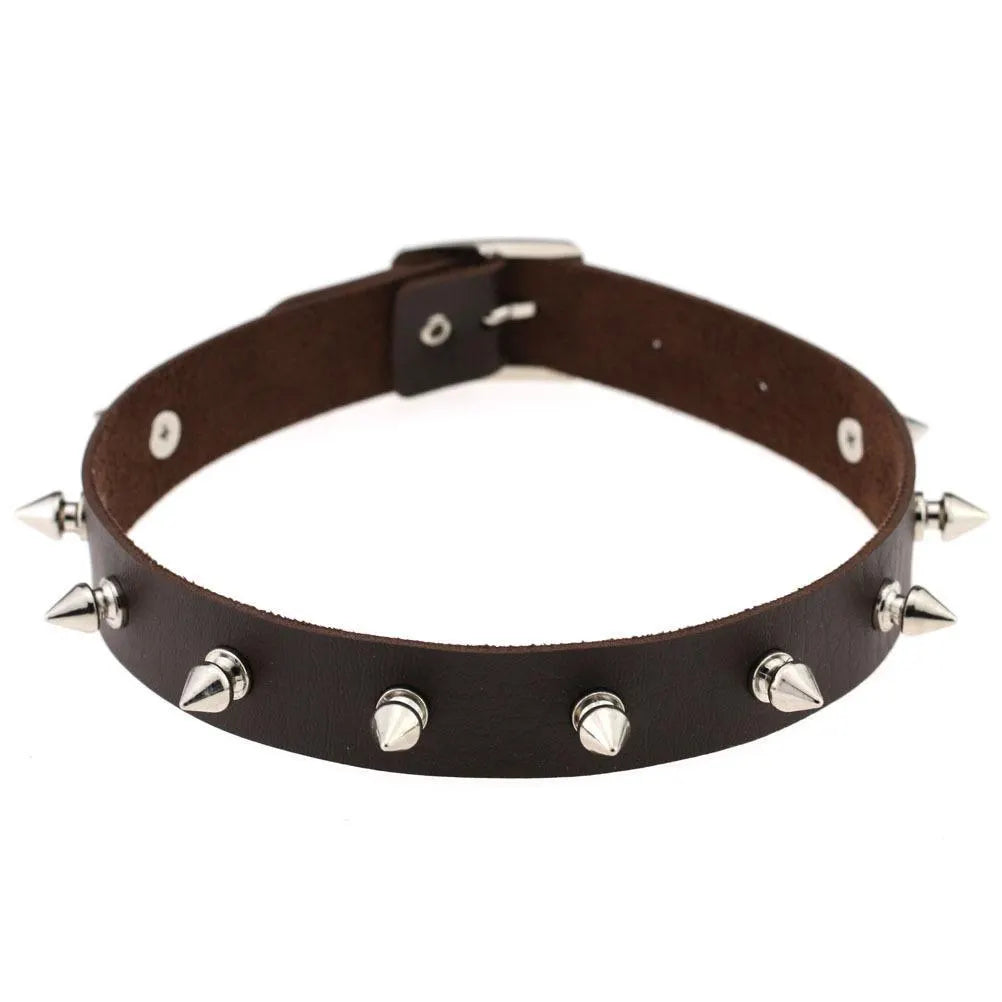 Black Spiked Collar Choker