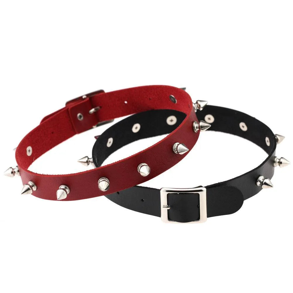 Black Spiked Collar Choker