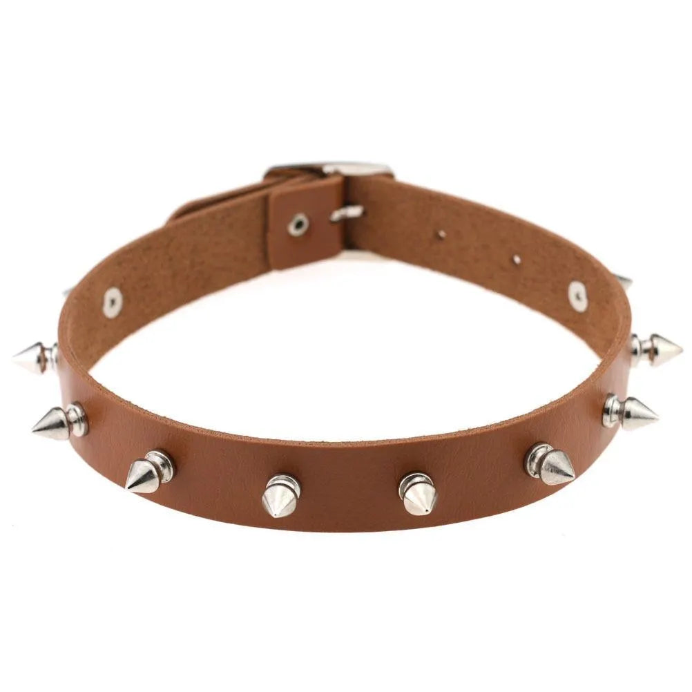 Black Spiked Collar Choker