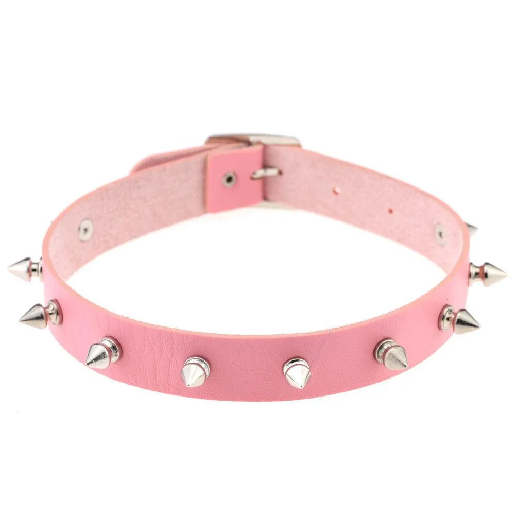 Black Spiked Collar Choker