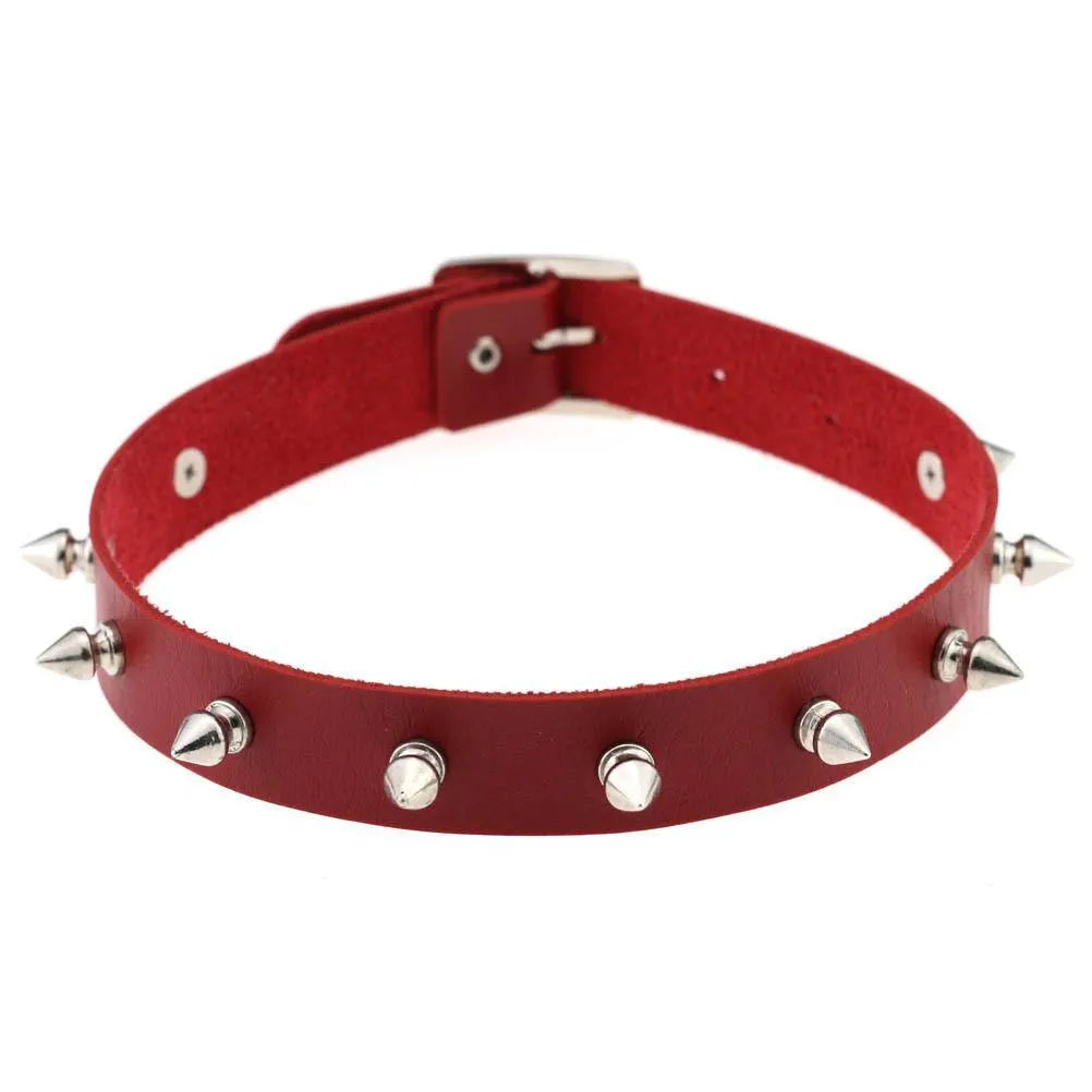 Black Spiked Collar Choker