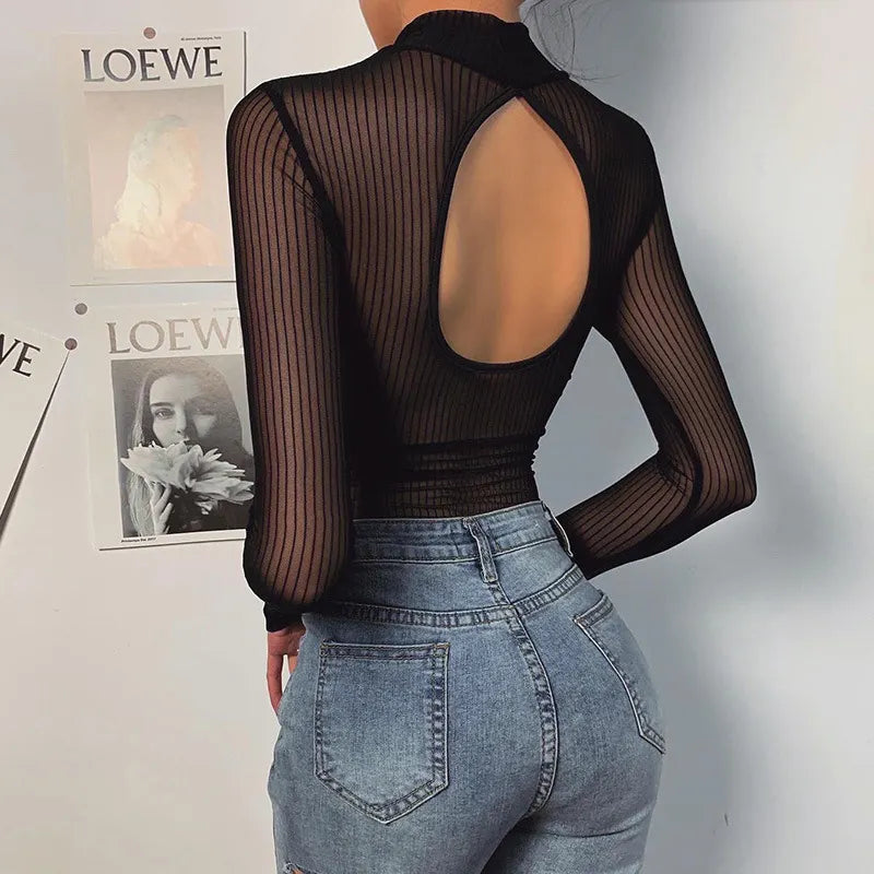 Gothic Back Hollow Trendy Top