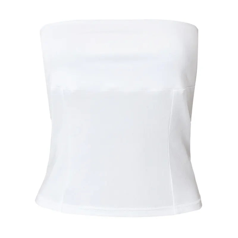Sleeveless Sheath Strapless Bustier Top