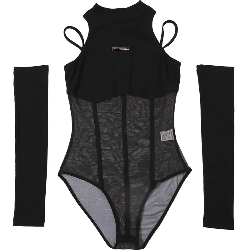 Mesh Hollow Personality Bodysuit