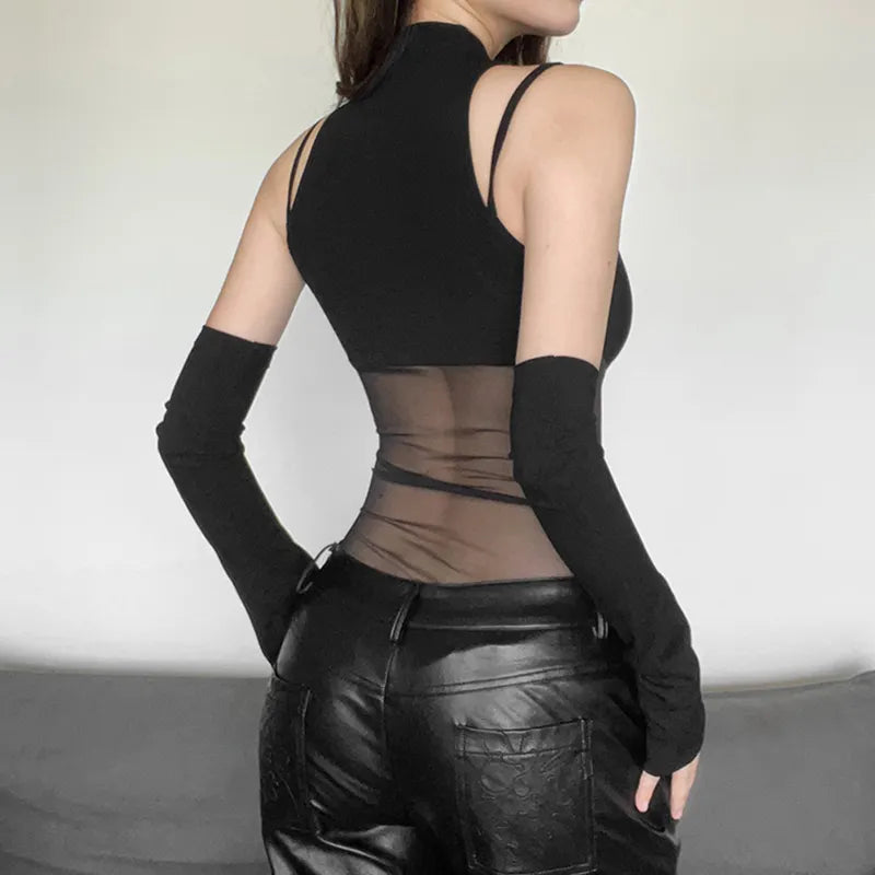 Mesh Hollow Personality Bodysuit