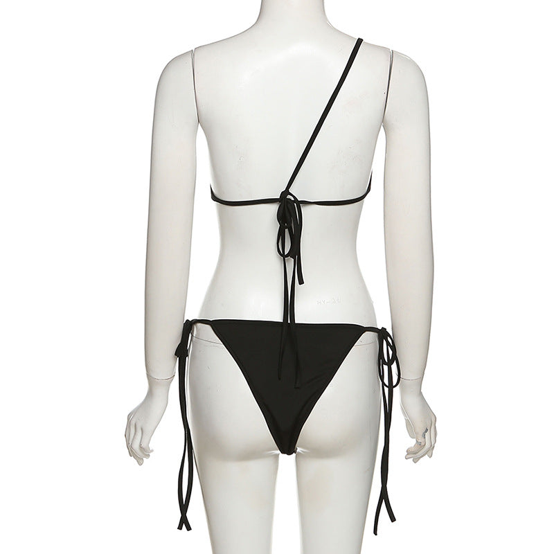 Black Goth Mesh Curvy Bikini Set