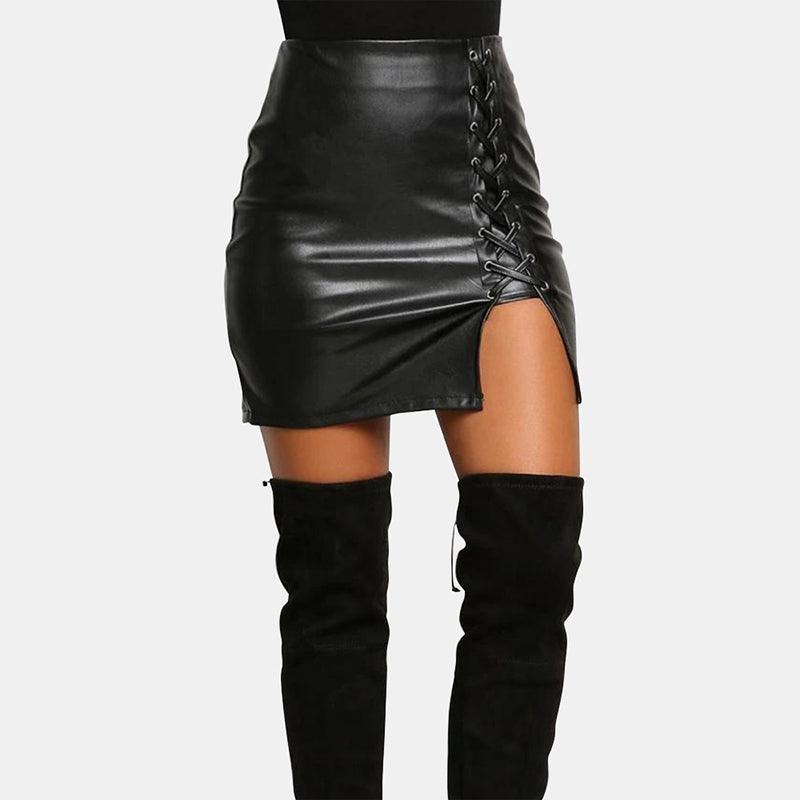Party Lace-Up Mini Skirt
