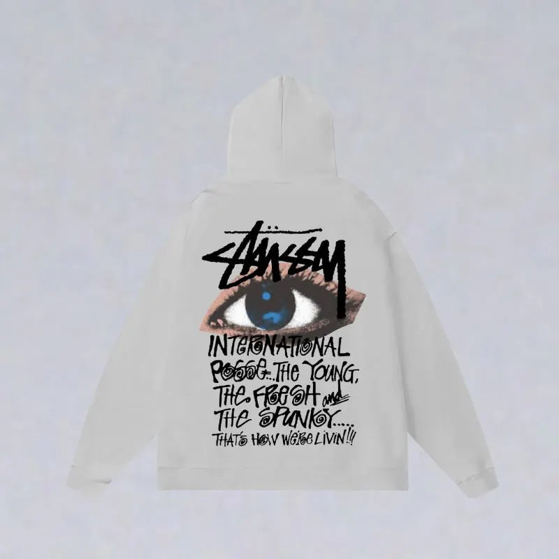 8 Ball Letter Print Hoodie