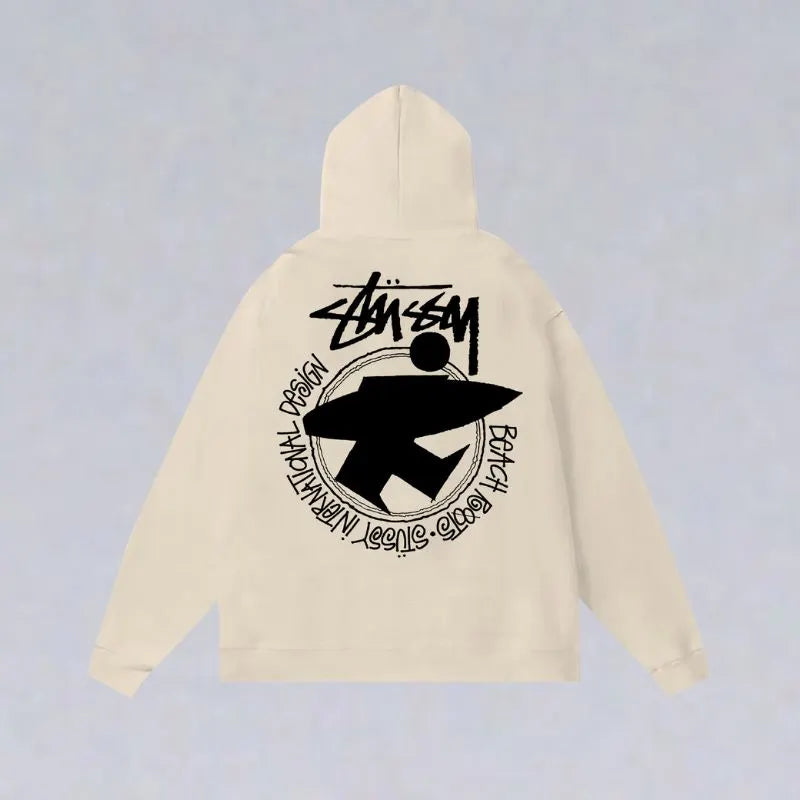 8 Ball Letter Print Hoodie