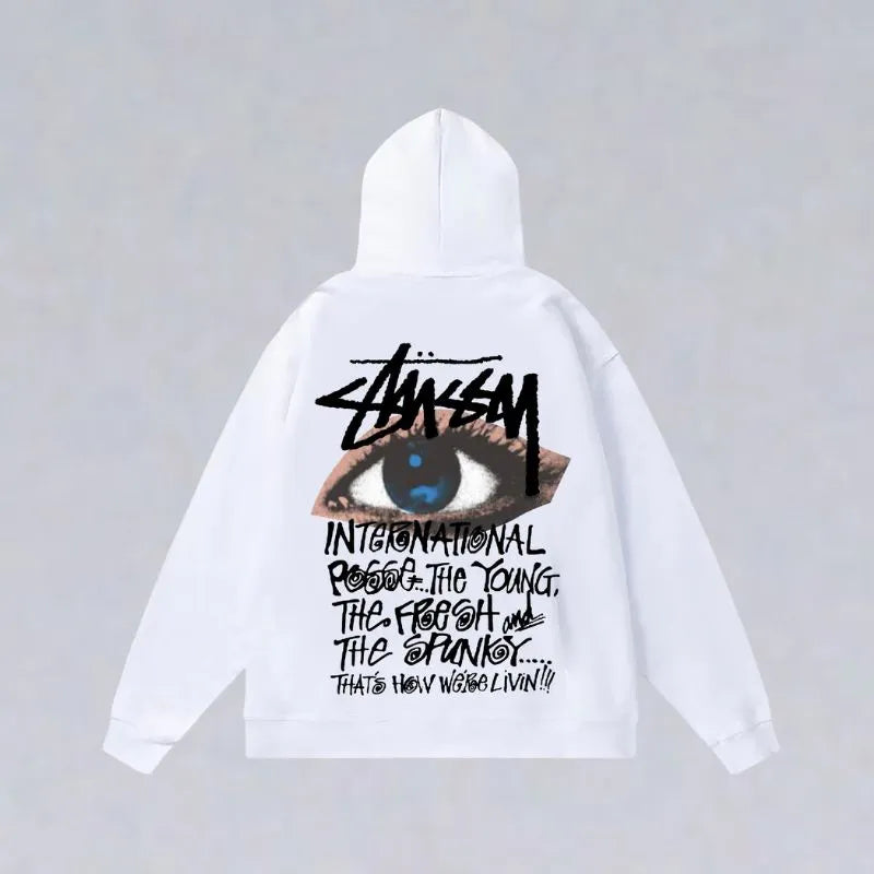 8 Ball Letter Print Hoodie