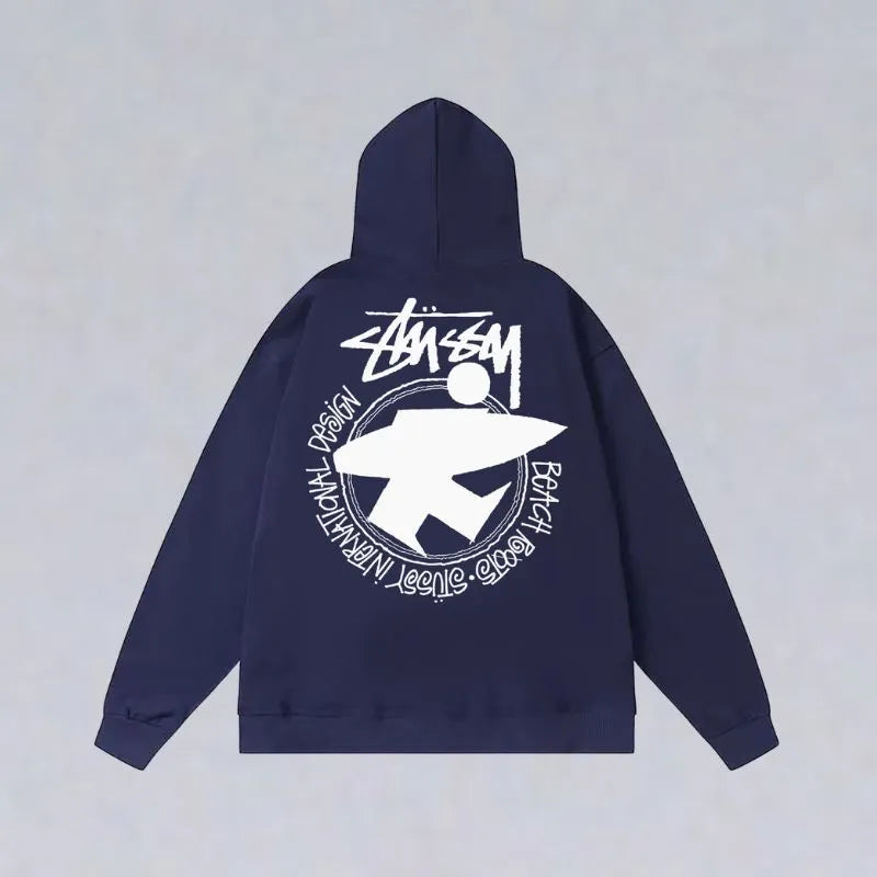 8 Ball Letter Print Hoodie