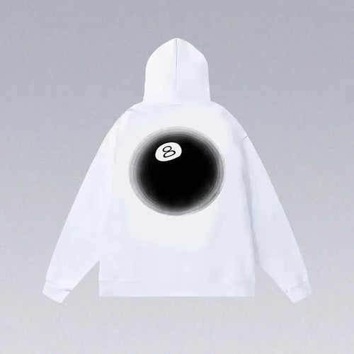 8 Ball Letter Print Hoodie