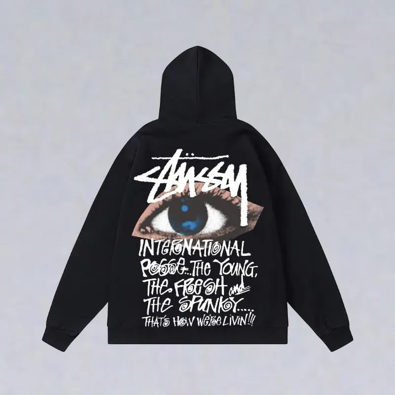 8 Ball Letter Print Hoodie