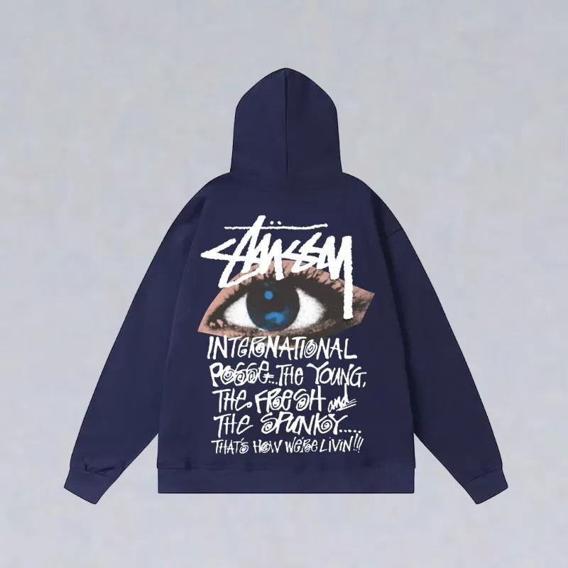 8 Ball Letter Print Hoodie