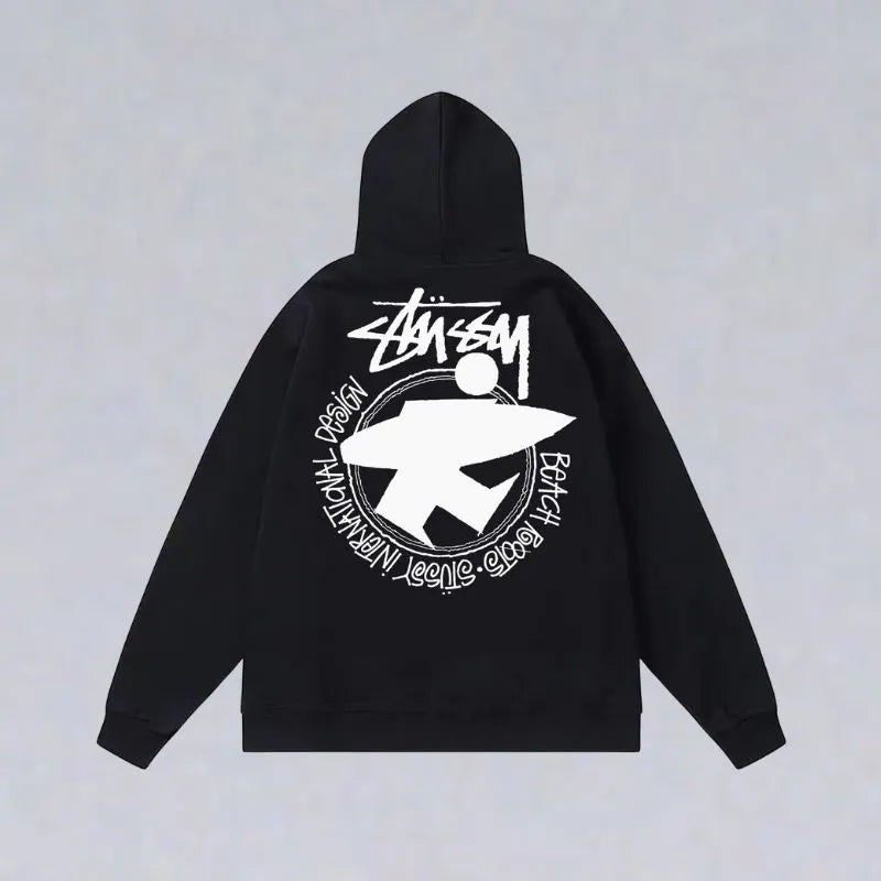 8 Ball Letter Print Hoodie