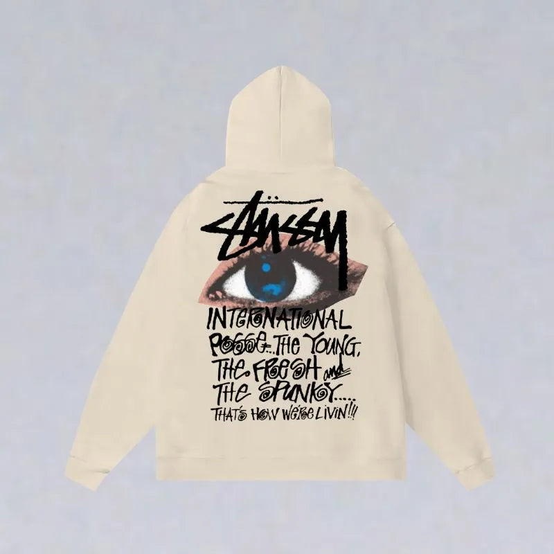 8 Ball Letter Print Hoodie