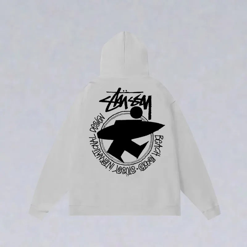 8 Ball Letter Print Hoodie