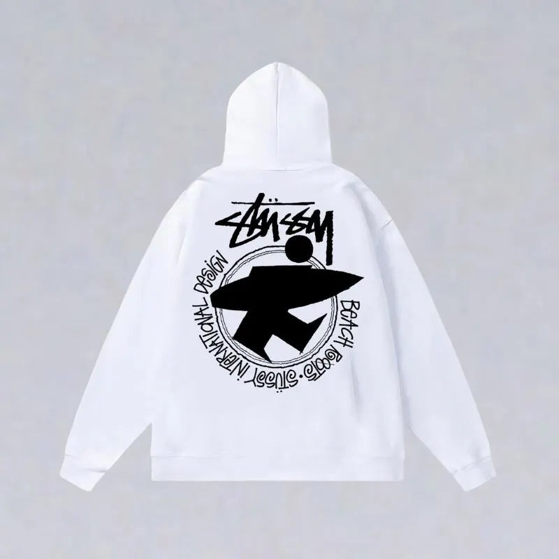8 Ball Letter Print Hoodie