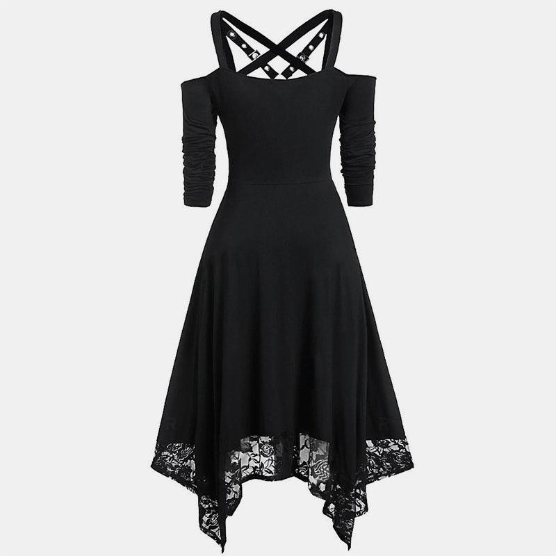 Mesh Stitching Bandage Sling Dress