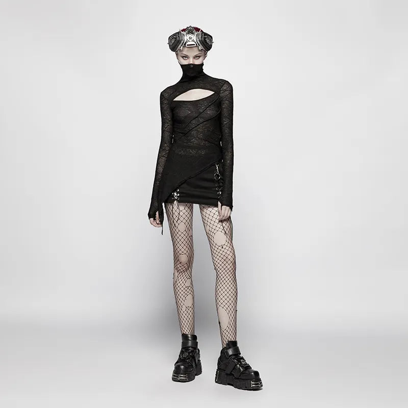 Slim Mesh Punk Translucent T-shirt