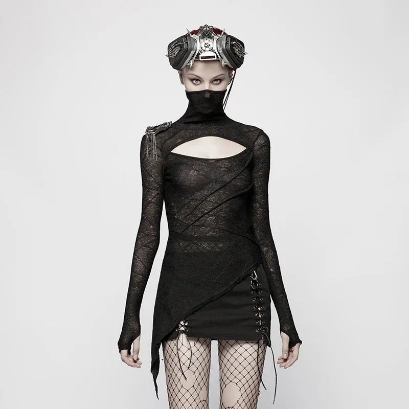 Slim Mesh Punk Translucent T-shirt