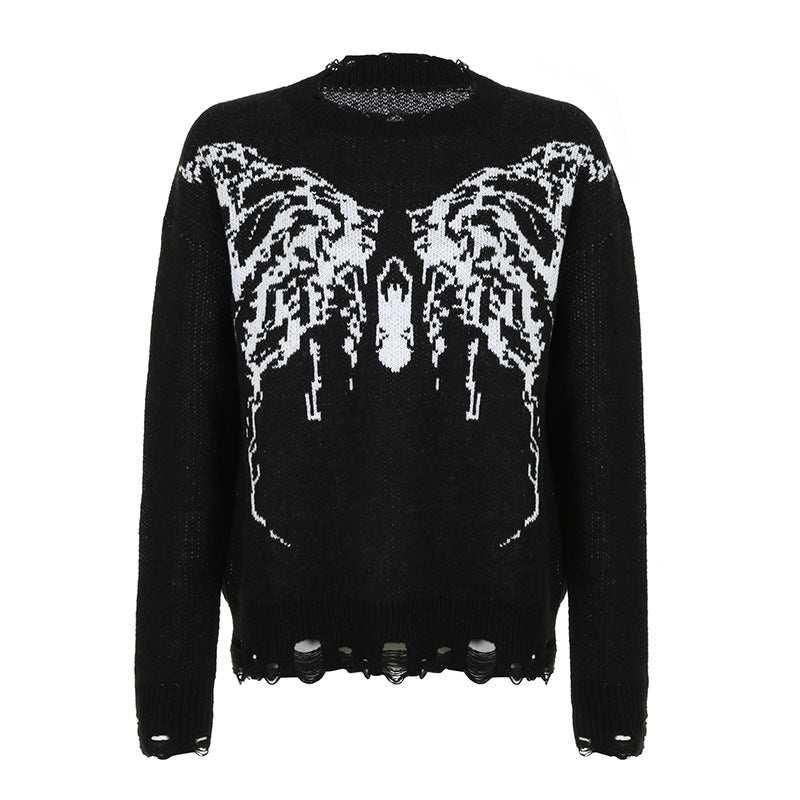 Dark Wind Casual Wool Knit Sweater