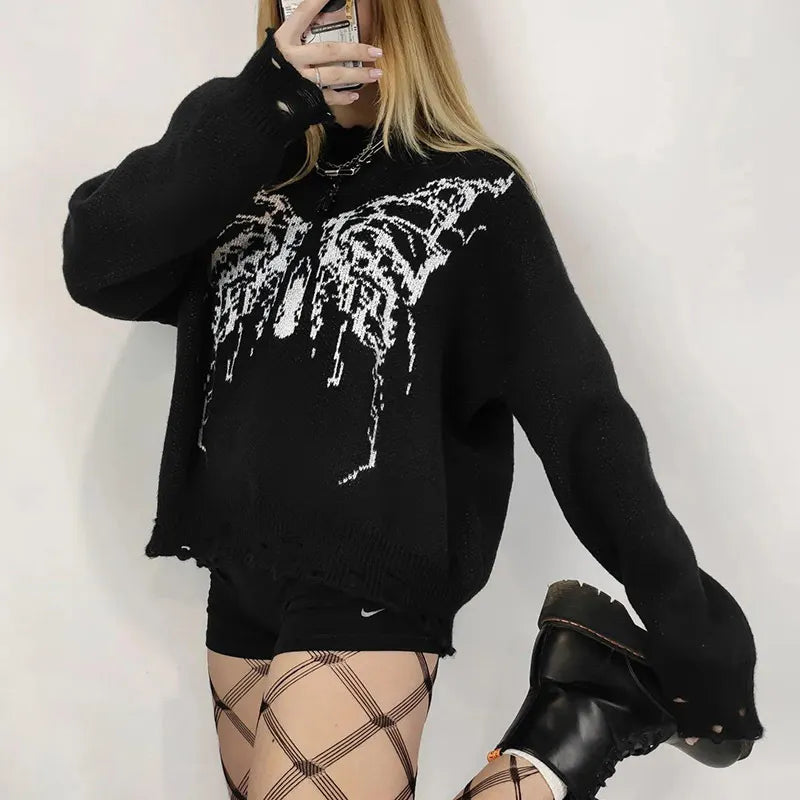 Dark Wind Casual Wool Knit Sweater