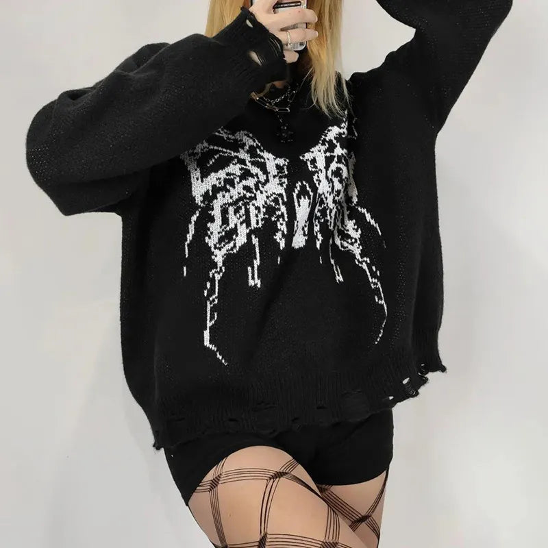 Dark Wind Casual Wool Knit Sweater