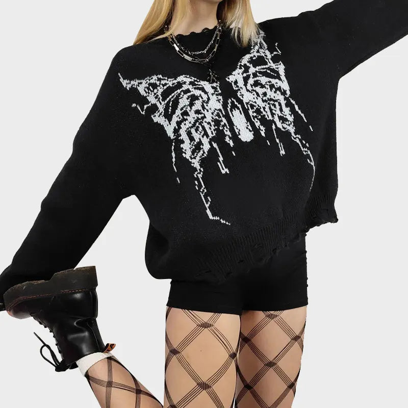 Dark Wind Casual Wool Knit Sweater