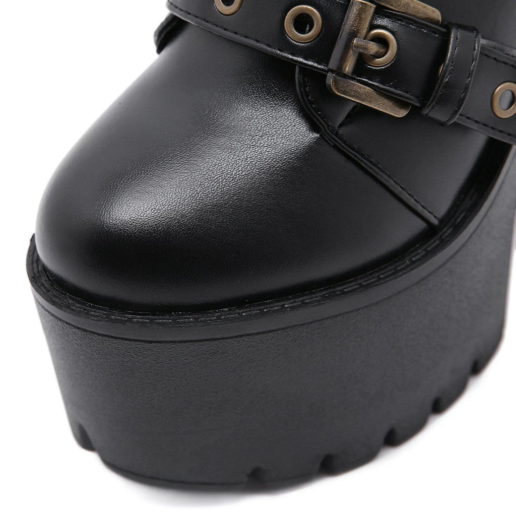 Platform Buckle Boots
