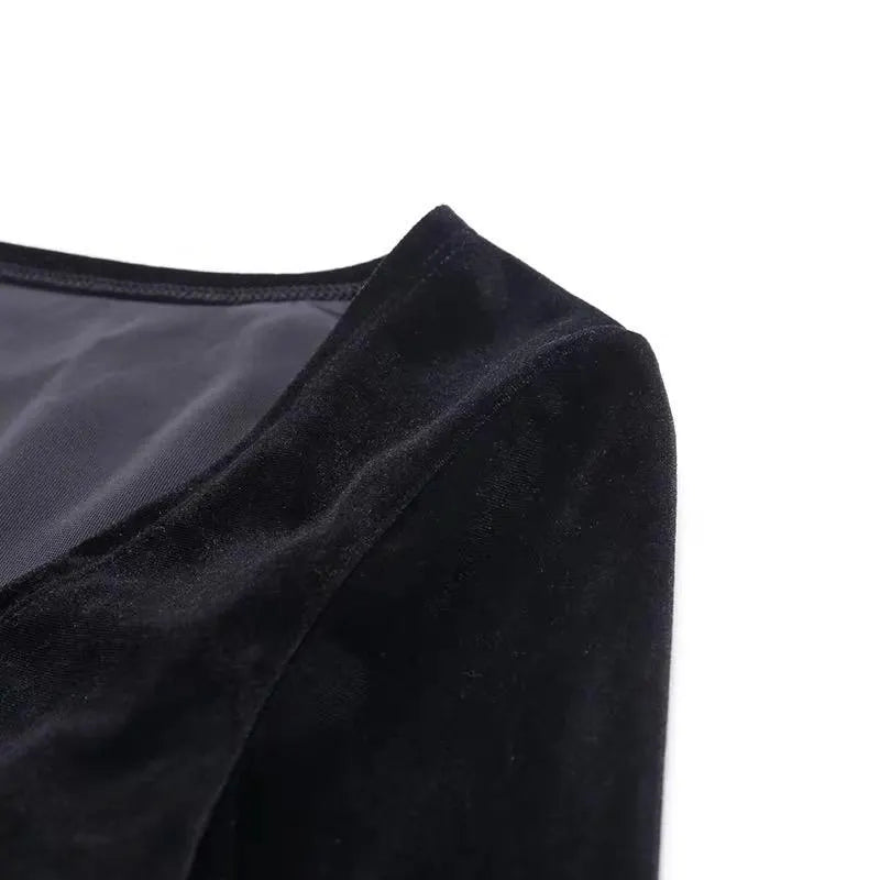 Crop Mesh Flare Top