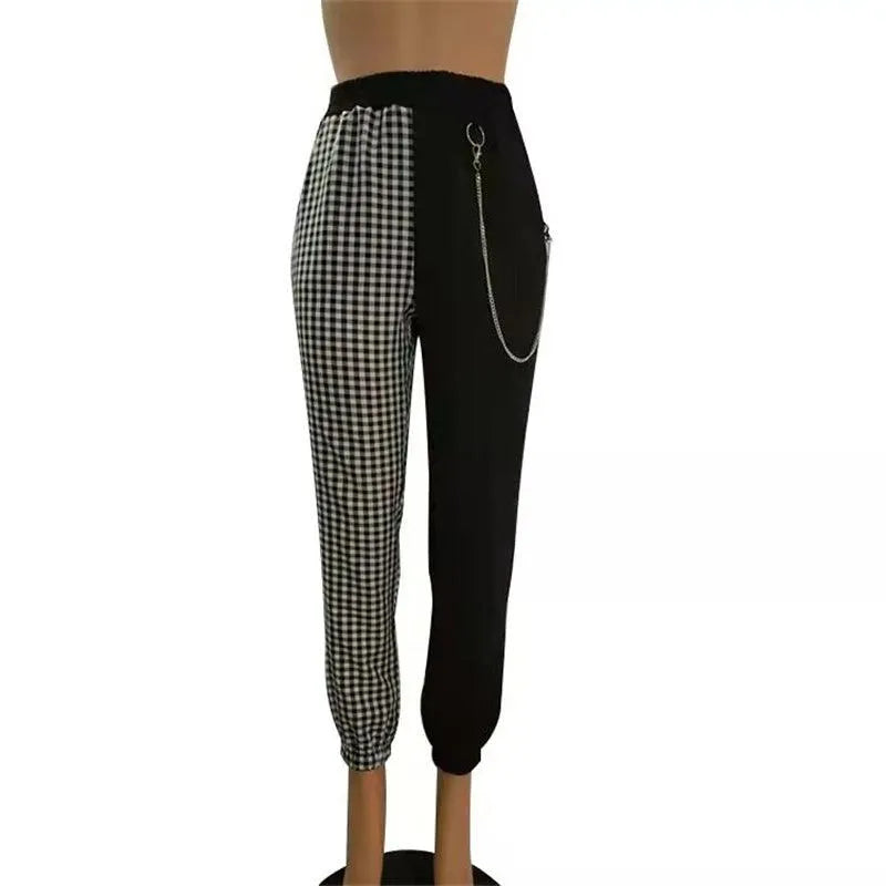 Contrast Chain Personalized Pants