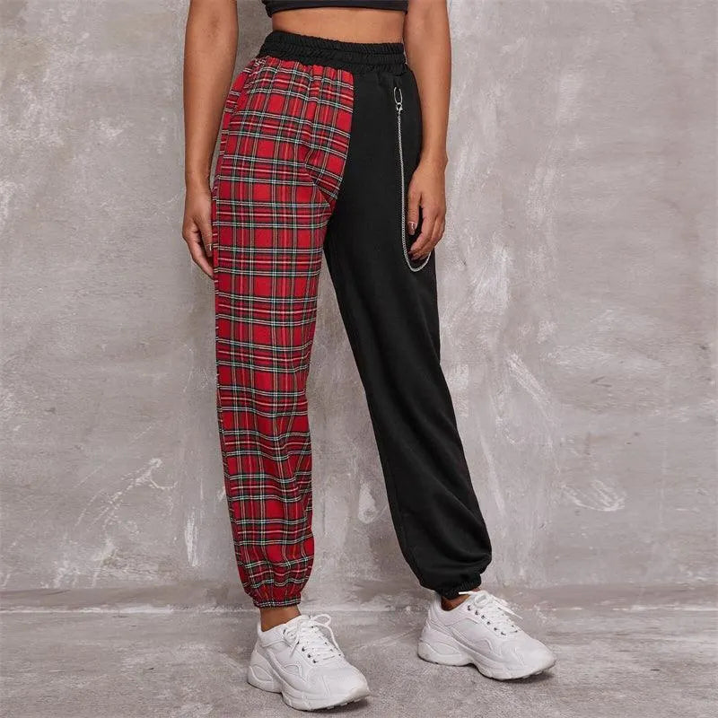 Contrast Chain Personalized Pants