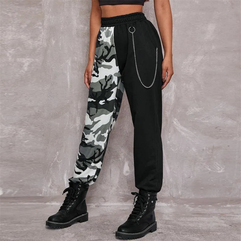 Contrast Chain Personalized Pants