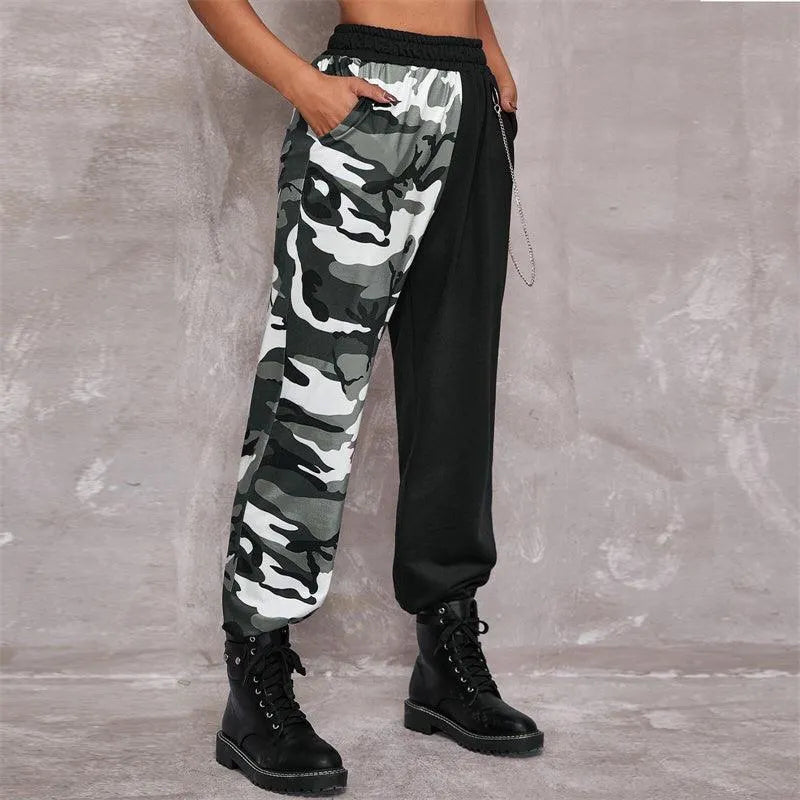 Contrast Chain Personalized Pants