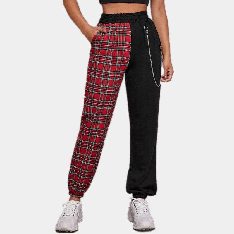 Contrast Chain Personalized Pants